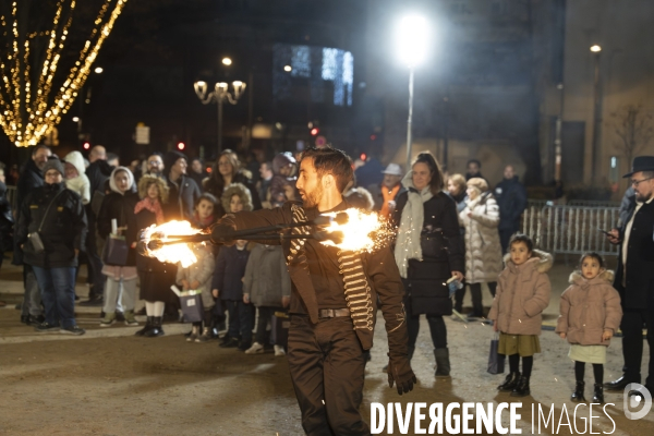 2023.Hanoukka, fete juive des lumières. Ivry-sur-Seine.
