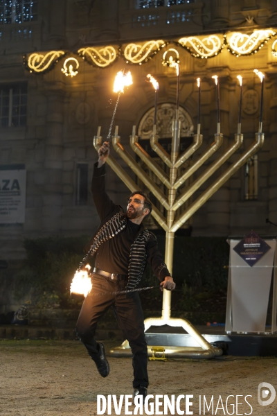 2023.Hanoukka, fete juive des lumières. Ivry-sur-Seine.