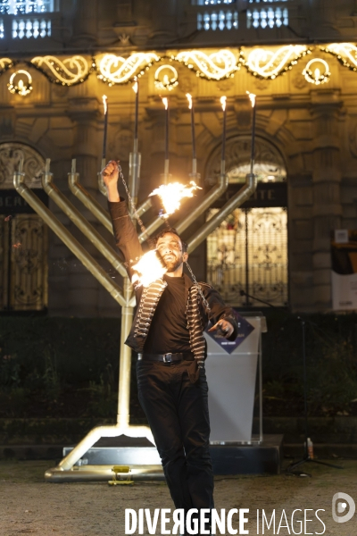 2023.Hanoukka, fete juive des lumières. Ivry-sur-Seine.