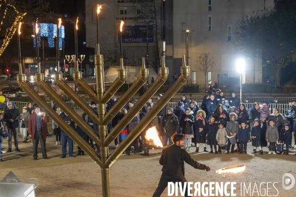 2023.Hanoukka, fete juive des lumières. Ivry-sur-Seine.