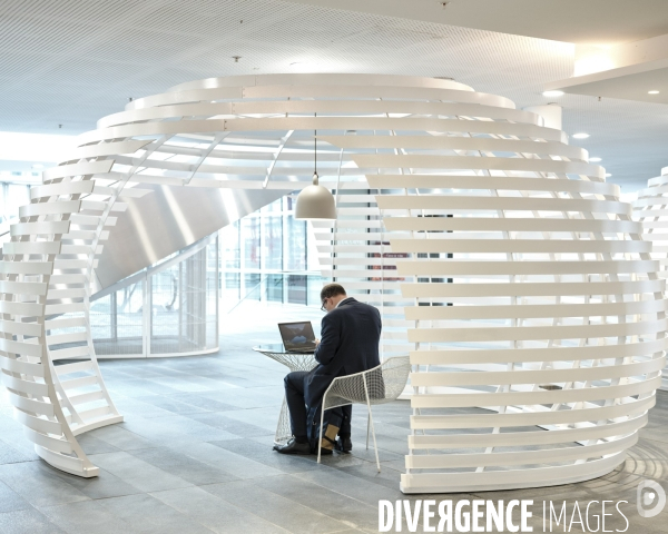 Cœur Defense, Espaces de travail dans le hall 