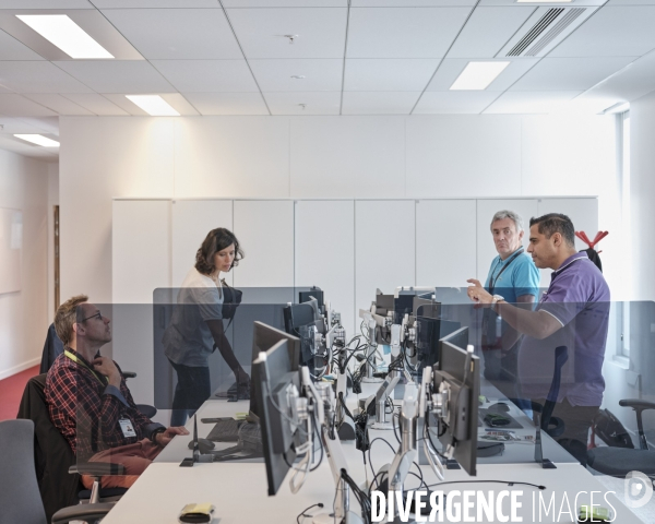 Siege social de 3M France, open space et flex office