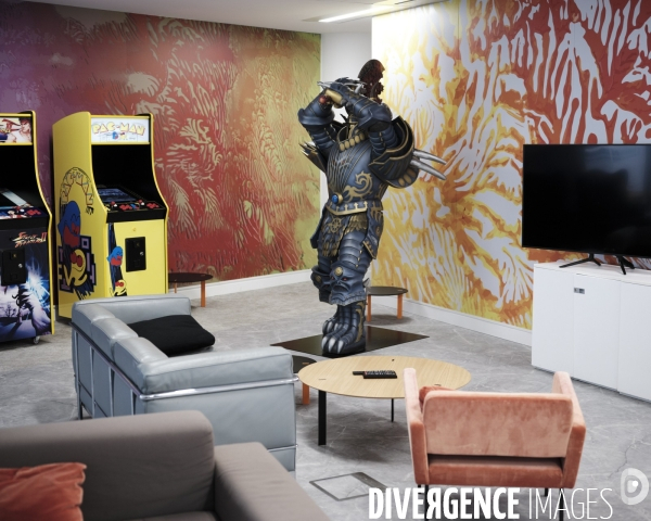 Siege social d’Orange, salle de jeux vidéos à l’attention des employés durant leurs pauses