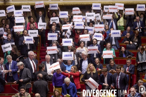 Vote de la loi immigration, à l Assemblée Nationale