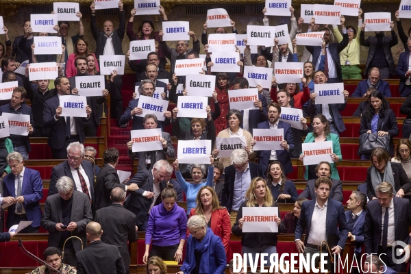 Vote de la loi immigration, à l Assemblée Nationale