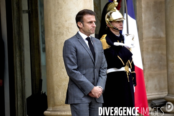 Reception de Petr Pavel, president tcheque à l Elysée