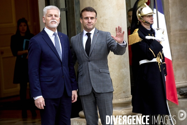 Reception de Petr Pavel, president tcheque à l Elysée