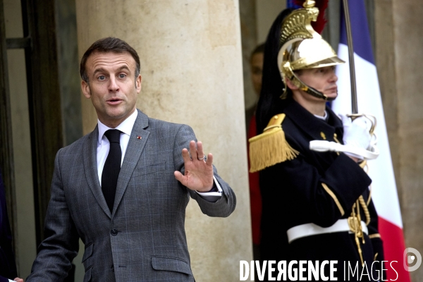 Reception de Petr Pavel, president tcheque à l Elysée