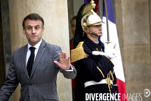 Reception de Petr Pavel, president tcheque à l Elysée