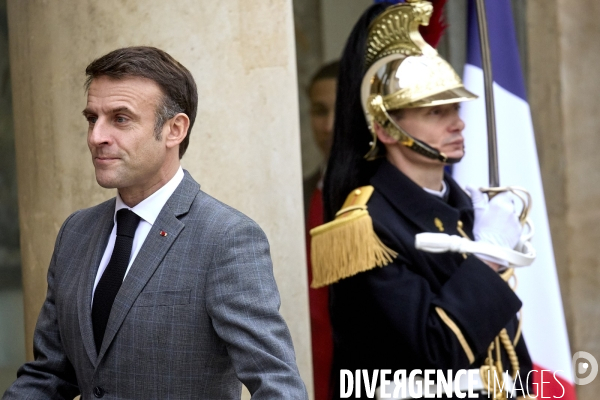 Reception de Petr Pavel, president tcheque à l Elysée