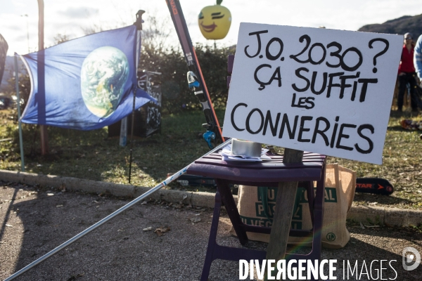 Rassemblement contre les JO 2030