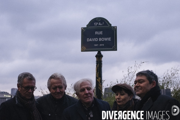 Inauguration de la rue David-Bowie