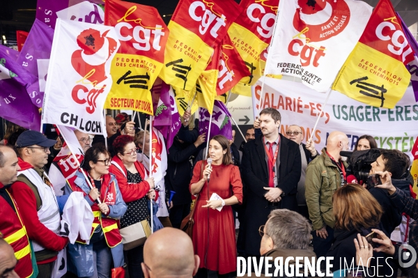Sophie Binet au congrès national CGT Cheminots 2023 à Tours
