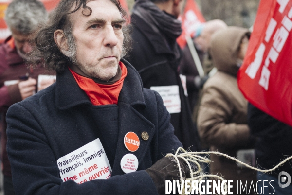 Manifestation contre la loi immigration