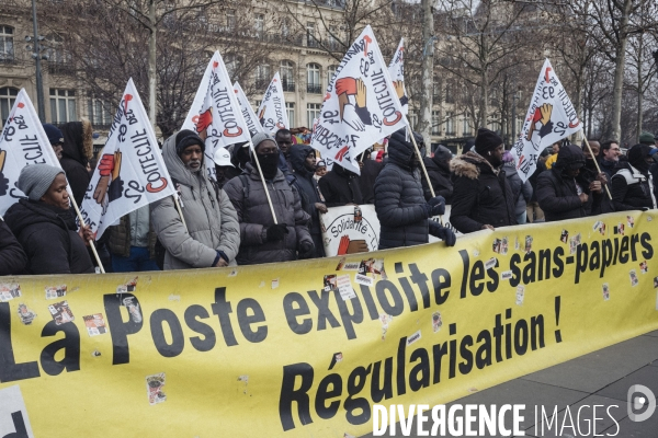 Manifestation contre la loi immigration