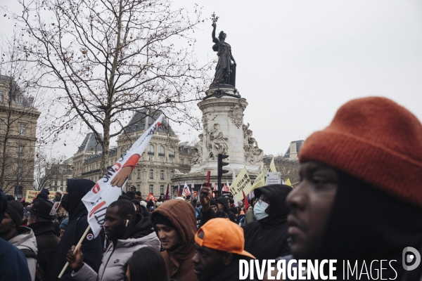 Manifestation contre la loi immigration