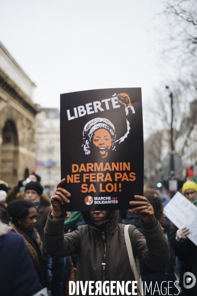Manifestation contre la loi immigration