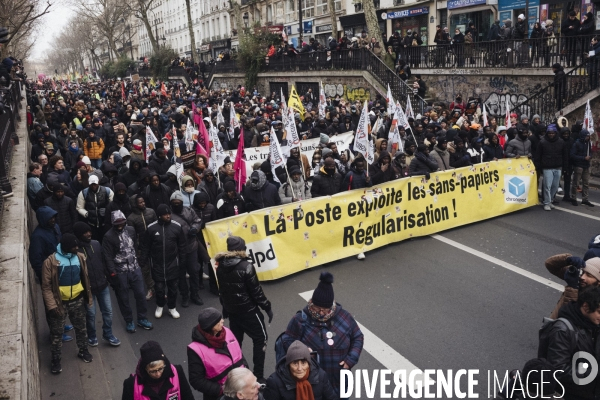 Manifestation contre la loi immigration