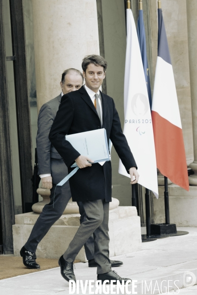 1er conseil des ministres du gouvernement Attal.