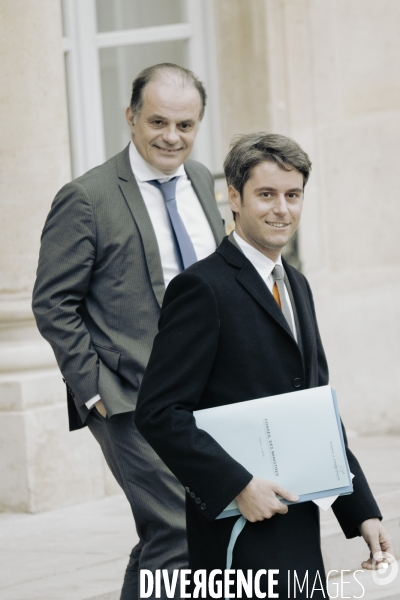 1er conseil des ministres du gouvernement Attal.
