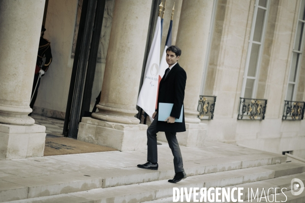 1er conseil des ministres du gouvernement Attal.