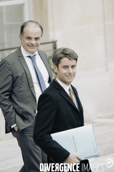 1er conseil des ministres du gouvernement Attal.