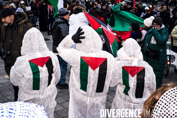 Manifestation en soutien au peuple Palestinien pour un cessez-le-feu à Gaza à Tours le 13.01.24