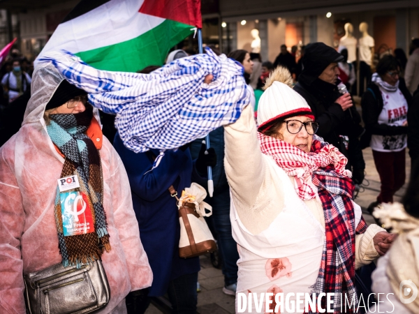 Manifestation en soutien au peuple Palestinien pour un cessez-le-feu à Gaza à Tours le 13.01.24