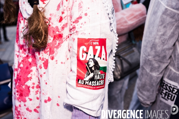 Manifestation en soutien au peuple Palestinien pour un cessez-le-feu à Gaza à Tours le 13.01.24