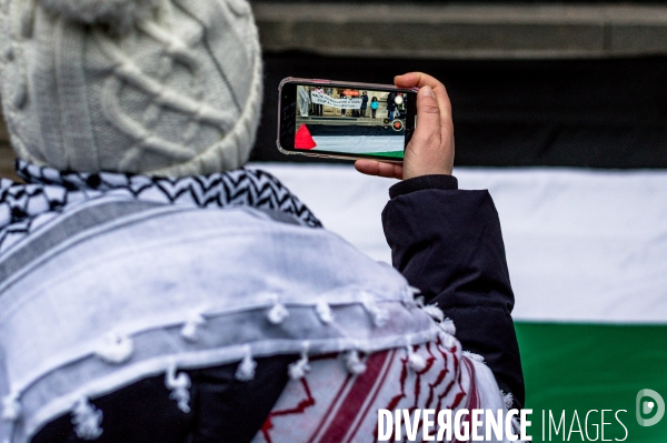 Manifestation en soutien au peuple Palestinien pour un cessez-le-feu à Gaza à Tours le 13.01.24
