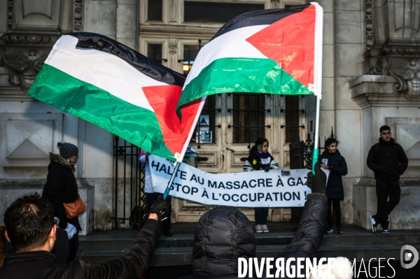 Manifestation en soutien au peuple Palestinien pour un cessez-le-feu à Gaza à Tours le 13.01.24