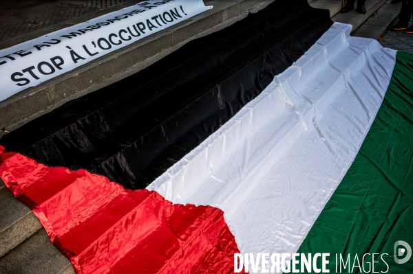 Manifestation en soutien au peuple Palestinien pour un cessez-le-feu à Gaza à Tours le 13.01.24