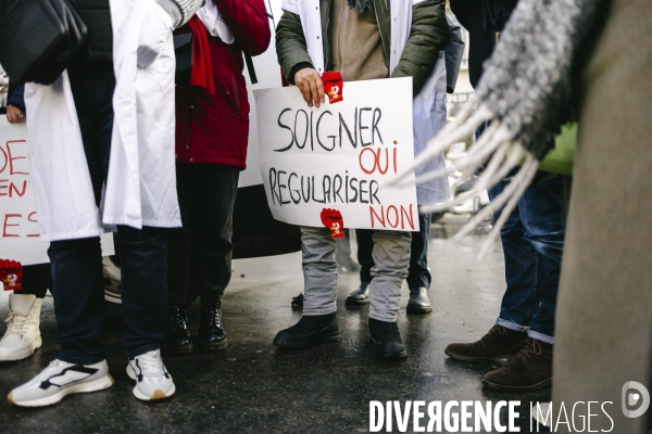 Manifestation des medecins diplomes etrangers