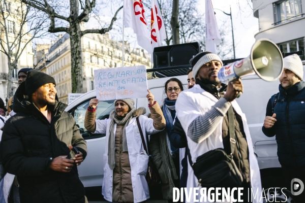 Manifestation des medecins diplomes etrangers