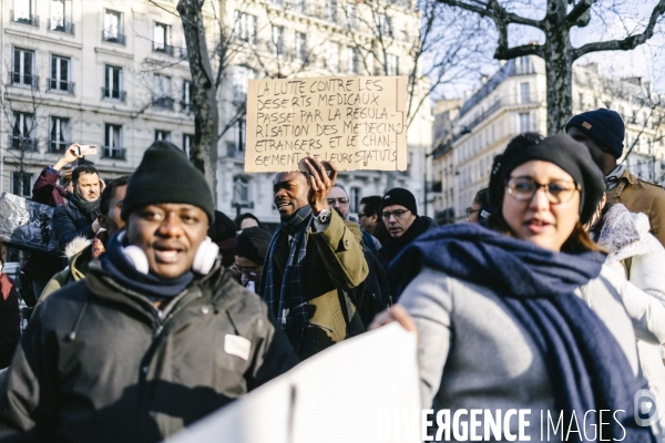 Manifestation des medecins diplomes etrangers