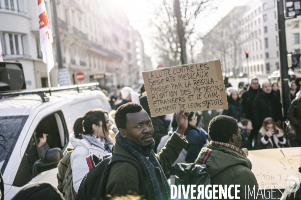 Manifestation des medecins diplomes etrangers