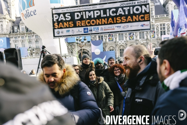 Paris 2024 : Manifestation de policiers