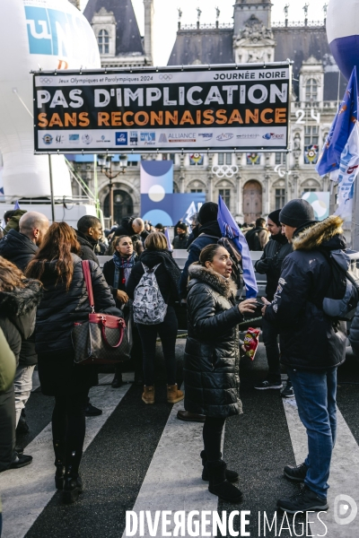 Paris 2024 : Manifestation de policiers
