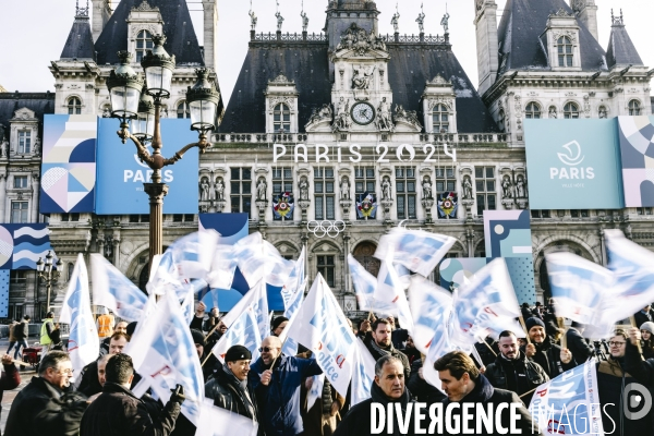 Paris 2024 : Manifestation de policiers