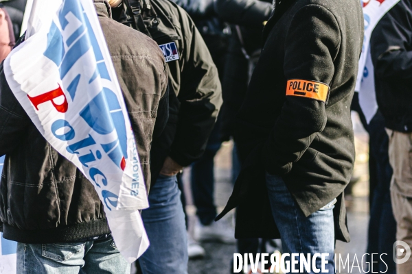 Paris 2024 : Manifestation de policiers
