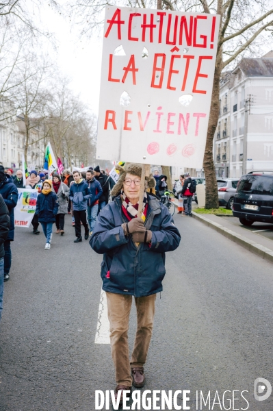 Manifestation contre la loi immigration à Tours le 14.01.2024