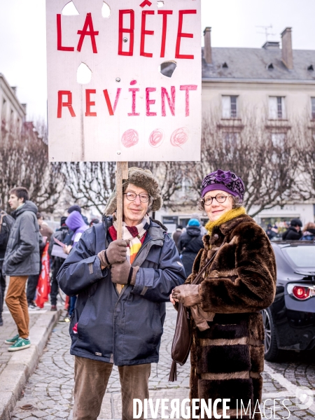 Manifestation contre la loi immigration à Tours le 14.01.2024