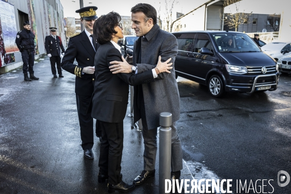 Emmanuel Macron et Rachida Dati aux Ateliers Médicis