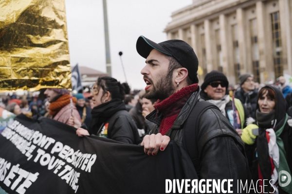 Manifestation contre la loi immigration