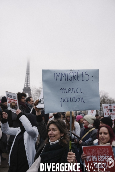 Manifestation contre la loi immigration