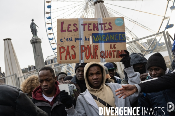 Manifestation contre la loi immigration - Lille