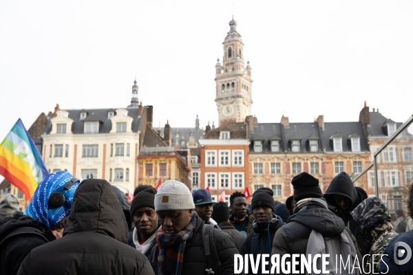 Manifestation contre la loi immigration - Lille