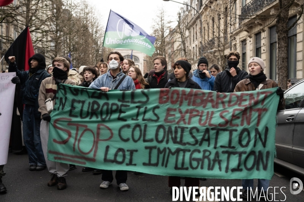 Manifestation contre la loi immigration - Lille