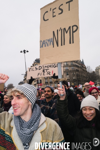 Non a la loi asile immigration.