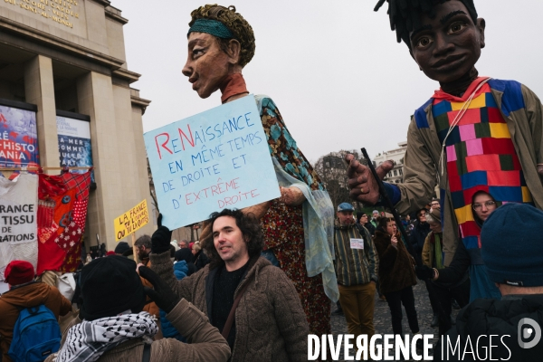 Non a la loi asile immigration.